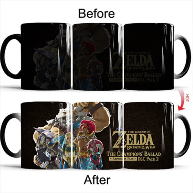 350mL Zelda Color Changing Magic Mug – Heat Activated Ceramic Coffee Cup