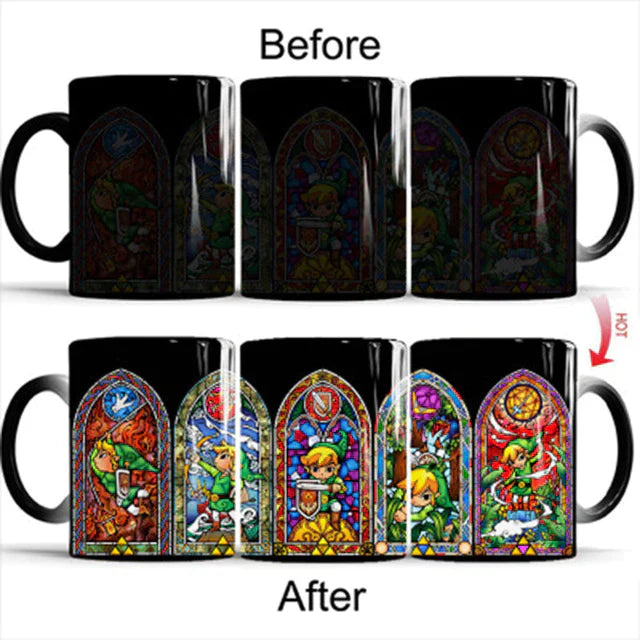 350mL Zelda Color Changing Magic Mug – Heat Activated Ceramic Coffee Cup