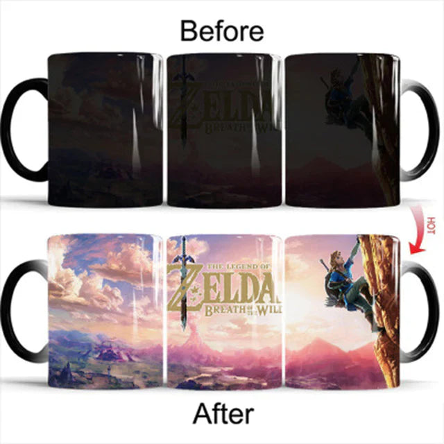 350mL Zelda Color Changing Magic Mug – Heat Activated Ceramic Coffee Cup