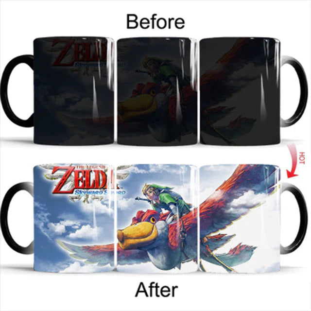 350mL Zelda Color Changing Magic Mug – Heat Activated Ceramic Coffee Cup