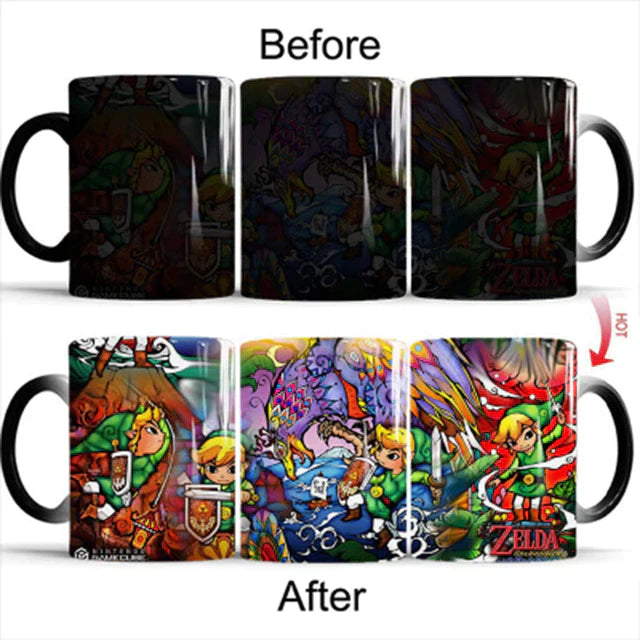 350mL Zelda Color Changing Magic Mug – Heat Activated Ceramic Coffee Cup