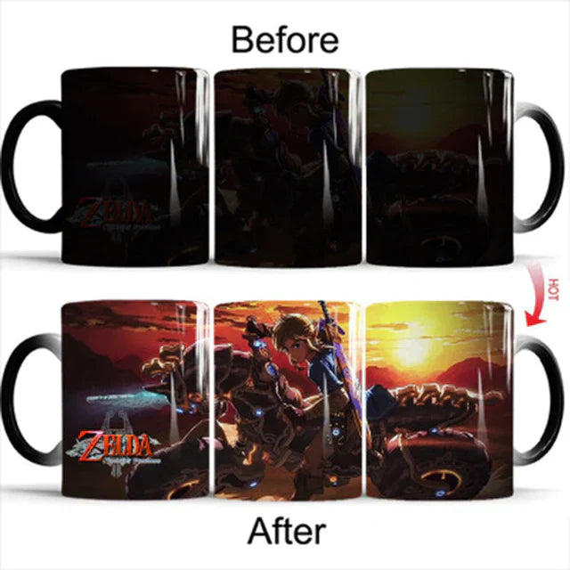 350mL Zelda Color Changing Magic Mug – Heat Activated Ceramic Coffee Cup