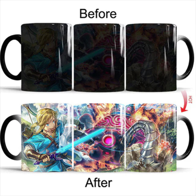 350mL Zelda Color Changing Magic Mug – Heat Activated Ceramic Coffee Cup