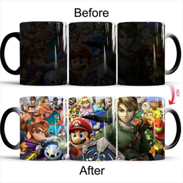 350mL Zelda Color Changing Magic Mug – Heat Activated Ceramic Coffee Cup