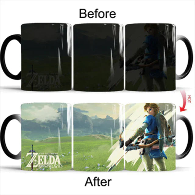 350mL Zelda Color Changing Magic Mug – Heat Activated Ceramic Coffee Cup