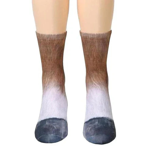 Animal Paw Socks – Cute Novelty Fluffy Paw Print Socks for Women & Kids