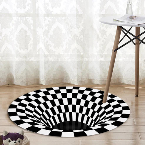 3D Carpet Round Floormat - Non-Slip Area Rug with 3D Pattern