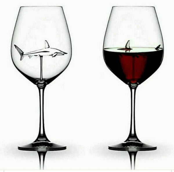 Shark Wine Glass – Novelty Red Wine Glass with Shark Design