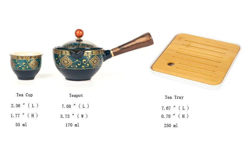 Chinese Gongfu Tea Set – 360° Rotation Ceramic Tea Maker & Infuser Cup for Pu’er