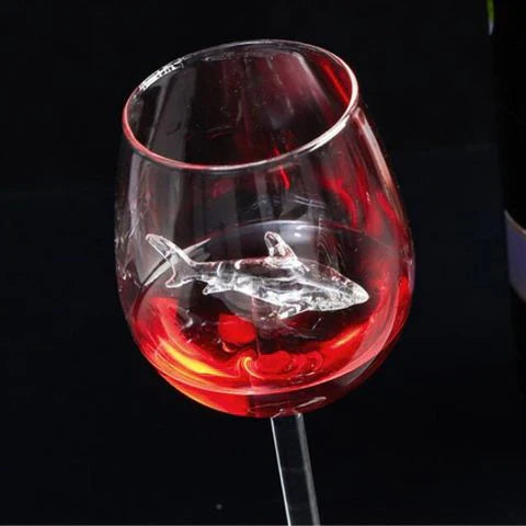 Shark Wine Glass – Novelty Red Wine Glass with Shark Design