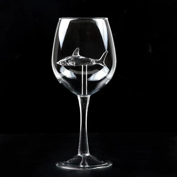 Shark Wine Glass – Novelty Red Wine Glass with Shark Design