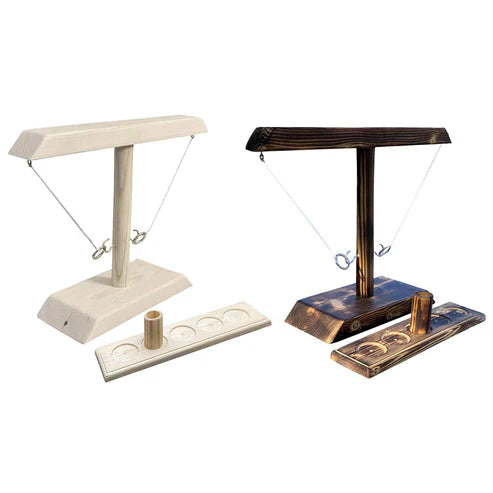Hook Ring Toss Interactive Game - Wooden Ladder Party Game