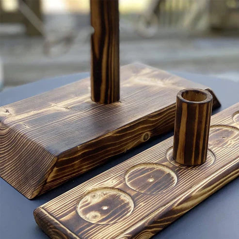 Hook Ring Toss Interactive Game - Wooden Ladder Party Game