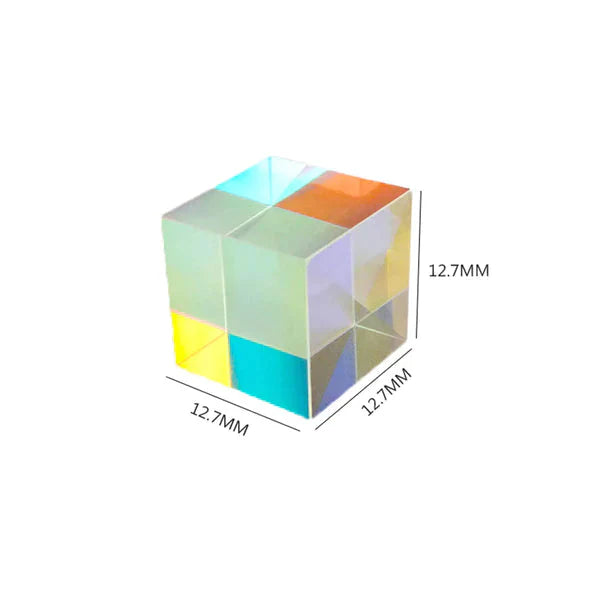 K9 Optical Glass Cube Prism – Six-Sided Rainbow Light Beam Splitter