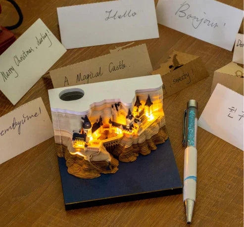 3D Magic Hogwarts Castle Notepads - Wizarding World Memo Pad