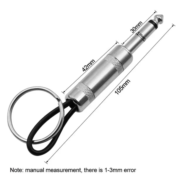 Fender Jack Rack Wall Mounting Guitar Amp Key Holder - 4 Guitar Plug Keychains for Music Lovers