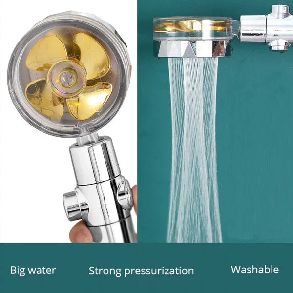 High Pressure Turbo Shower Head – Handheld Hydro Jet with Water Filter