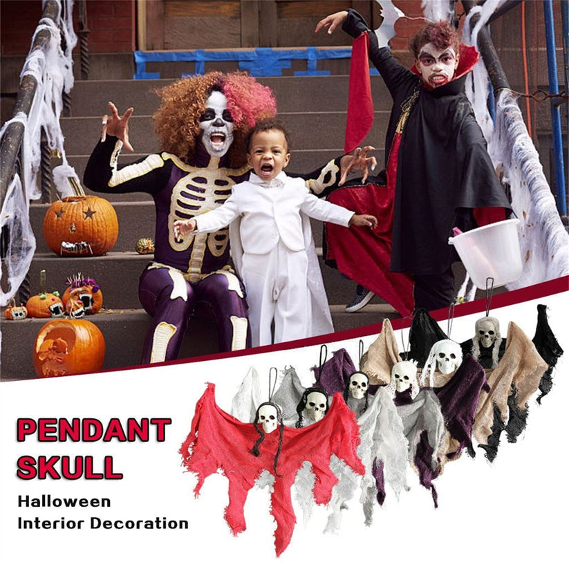 Halloween Skull Ghost Hanging Decoration – Spooky Indoor & Outdoor Festive Decor