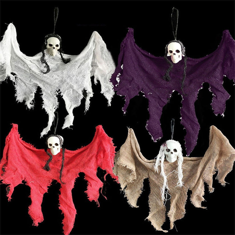 Halloween Skull Ghost Hanging Decoration – Spooky Indoor & Outdoor Festive Decor