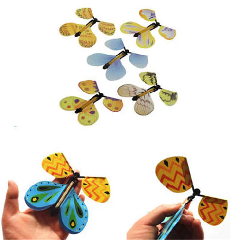 Magic Flying Butterfly Toy – Pack of 10 (Random Colors)