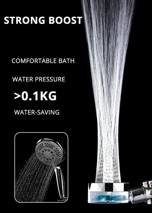 High Pressure Turbo Shower Head – Handheld Hydro Jet with Water Filter