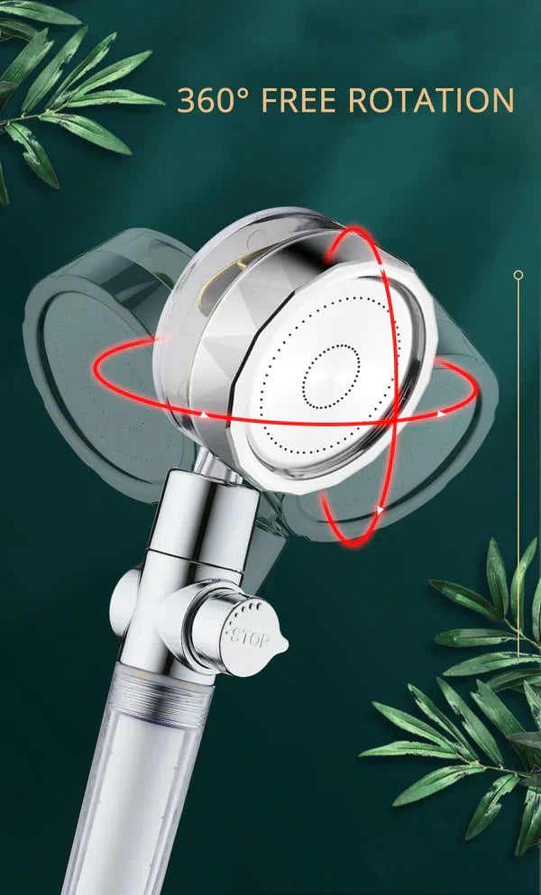 High Pressure Turbo Shower Head – Handheld Hydro Jet with Water Filter