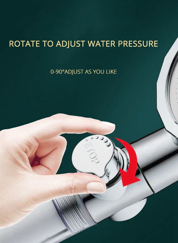 High Pressure Turbo Shower Head – Handheld Hydro Jet with Water Filter