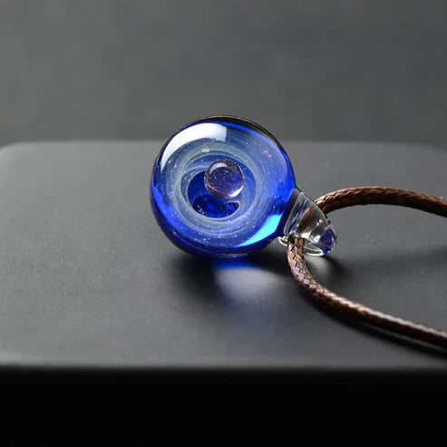 Universe Bead Planets Pendant Necklace – Solar System Galaxy Jewellery Gift