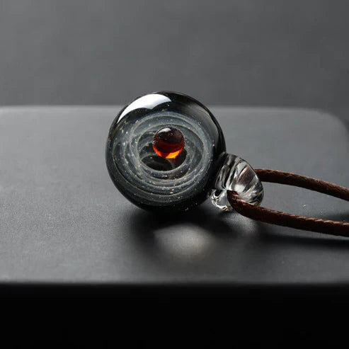 Universe Bead Planets Pendant Necklace – Solar System Galaxy Jewellery Gift