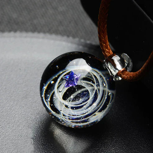 Universe Bead Planets Pendant Necklace – Solar System Galaxy Jewellery Gift