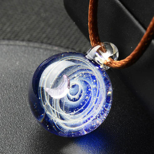 Universe Bead Planets Pendant Necklace – Solar System Galaxy Jewellery Gift