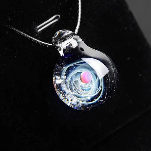 Universe Bead Planets Pendant Necklace – Solar System Galaxy Jewellery Gift