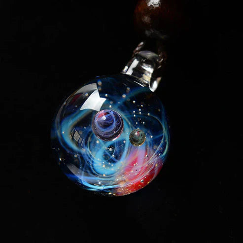 Universe Bead Planets Pendant Necklace – Solar System Galaxy Jewellery Gift