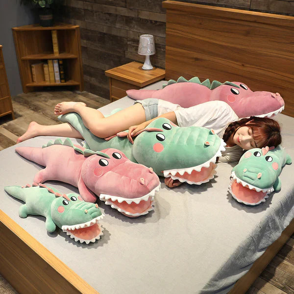 Giant Crocodile Plush Toy Pillow – Big Teeth Stuffed Animal Cuddle Pillow (70–130cm)