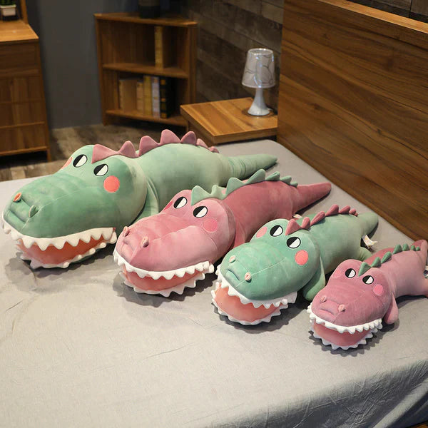 Giant Crocodile Plush Toy Pillow – Big Teeth Stuffed Animal Cuddle Pillow (70–130cm)
