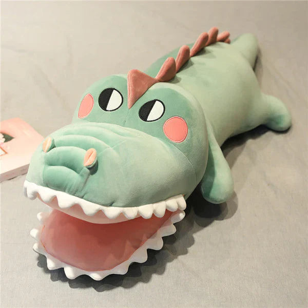 Giant Crocodile Plush Toy Pillow – Big Teeth Stuffed Animal Cuddle Pillow (70–130cm)
