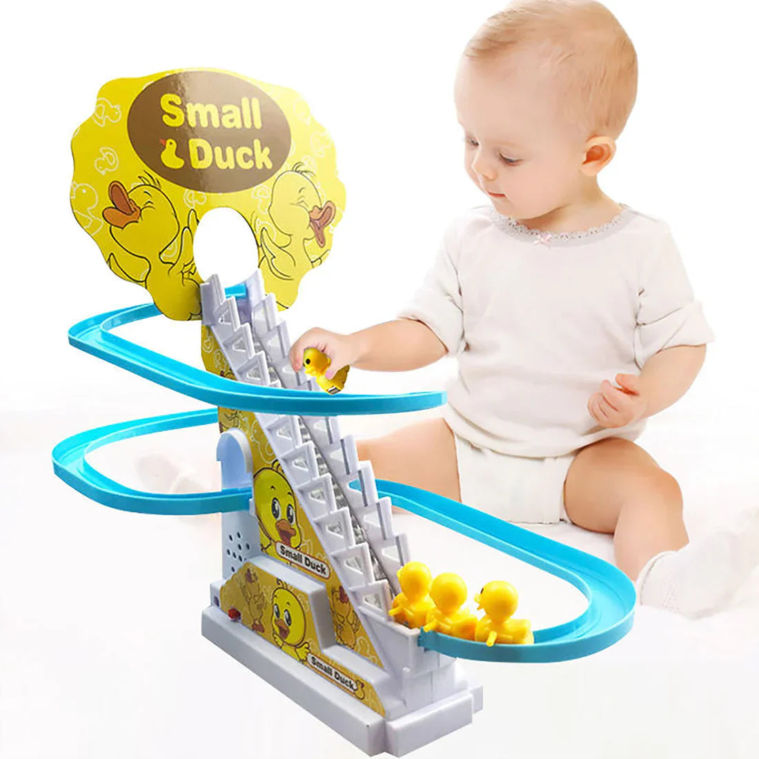 Electric Duck Climbing Stairs Toy – Funny Walking Baby Duck Toy for Kids