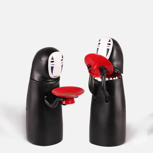 Spirited Away No Face Piggy Bank - Animated Coin Eating Money Box with Music for Kids & Anime Fans