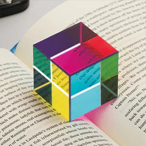 K9 Optical Glass Cube Prism – Six-Sided Rainbow Light Beam Splitter