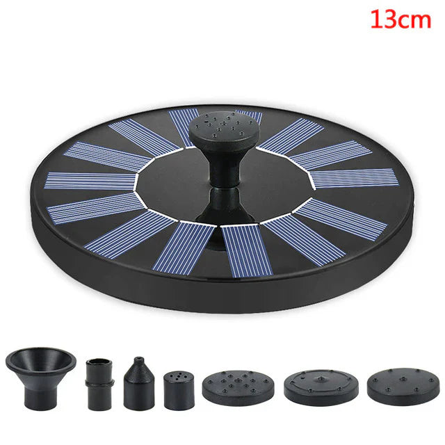 Solar Powered Water Fountain Pump – Floating Bird Bath Fountain with 4 Interchangeable Nozzles