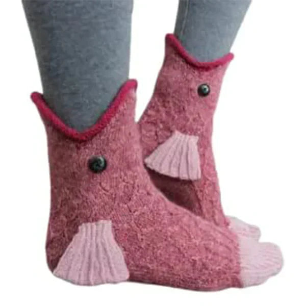 Animal Paw Socks – Cute Novelty Fluffy Paw Print Socks for Women & Kids