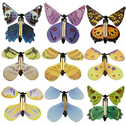 Magic Flying Butterfly Toy – Pack of 10 (Random Colors)
