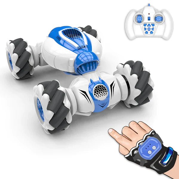 Electric Gesture Control 4WD RC Stunt Car - Deformable 360° Stunt Car with Watch Controller for Kids