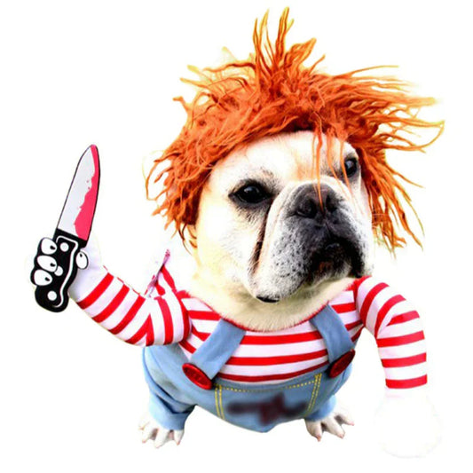 Deadly Doll Pet Costume - Horror Movie Dog & Cat Cosplay Outfit