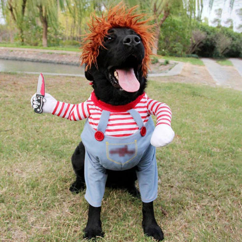 Deadly Doll Pet Costume - Horror Movie Dog & Cat Cosplay Outfit