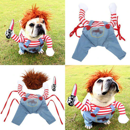 Deadly Doll Pet Costume - Horror Movie Dog & Cat Cosplay Outfit