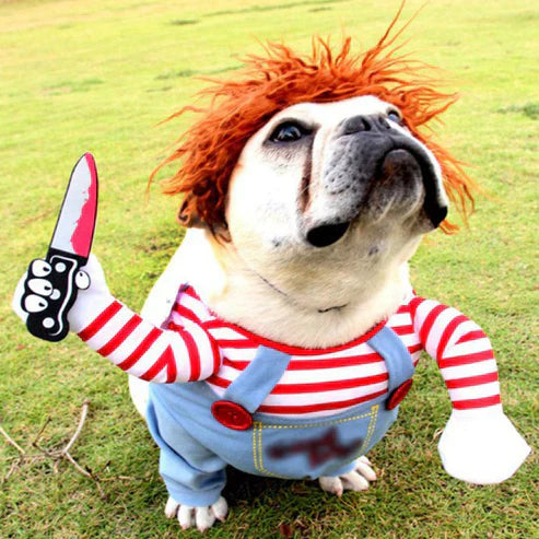 Deadly Doll Pet Costume - Horror Movie Dog & Cat Cosplay Outfit