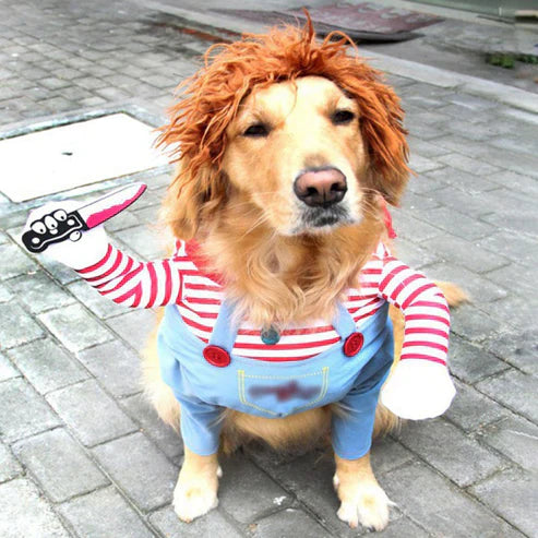 Deadly Doll Pet Costume - Horror Movie Dog & Cat Cosplay Outfit