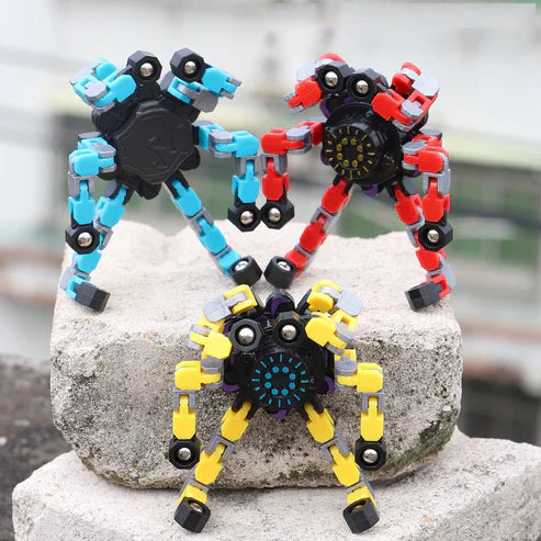 Deformable Fidget Finger Spinners – Stress Relief Sensory Spin Toy (1pc / 4pcs / 12pcs / 16pcs)