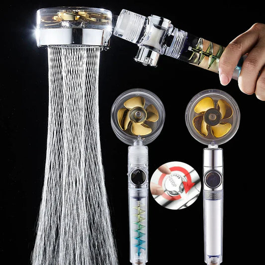 High Pressure Turbo Shower Head – Handheld Hydro Jet with Water Filter
